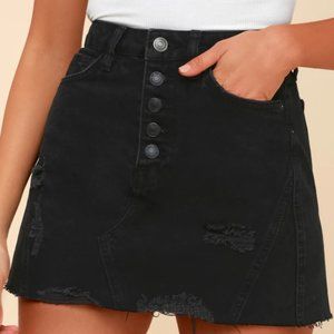 NWT Free People Denim Skirt - Black